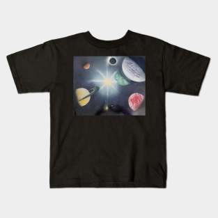 Space solar system Kids T-Shirt